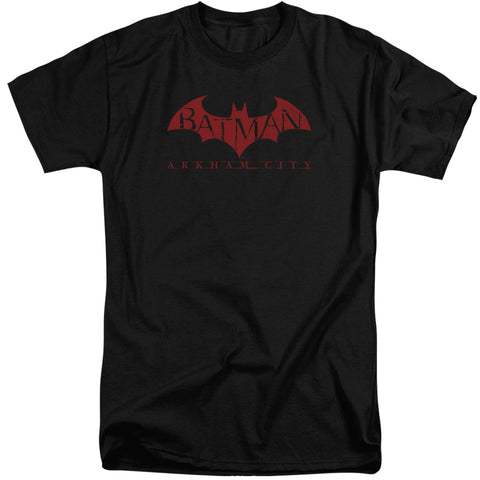 Arkham City/red Bat-s/s Adult Tall-black