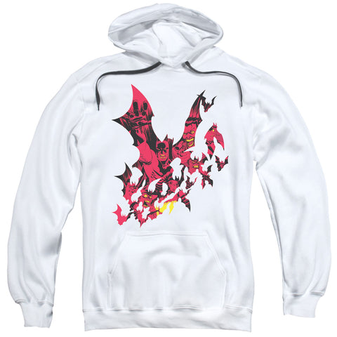 Batman/broken City-adult Pull-over Hoodie-white