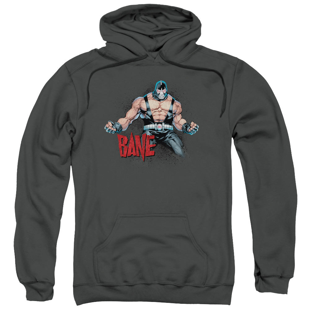 Batman/bane Flex-adult Pull-over Hoodie-charcoal