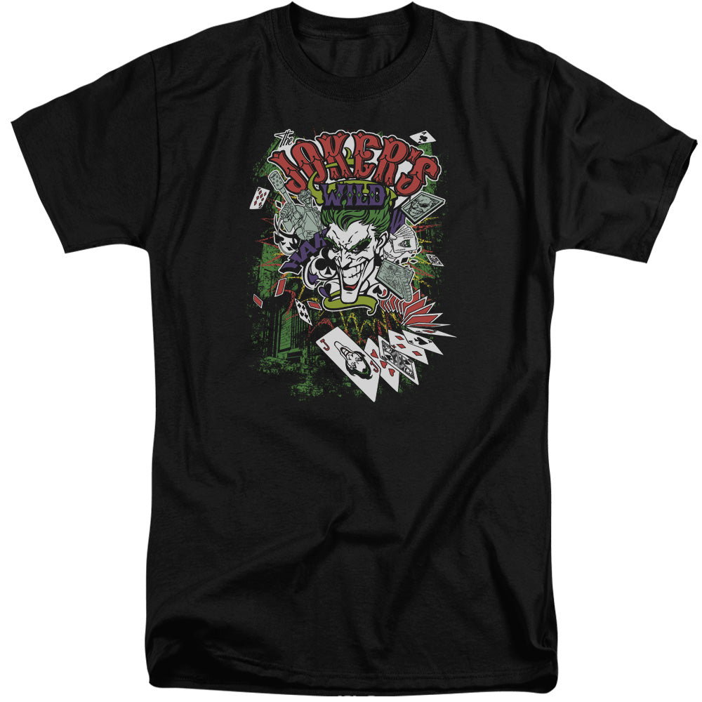 Batman/jokers Wild-s/s Adult Tall-black