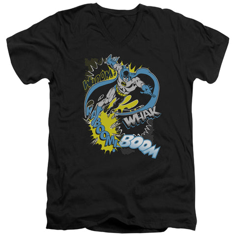 Batman/bat Effects - S/s Adult V-neck - Black