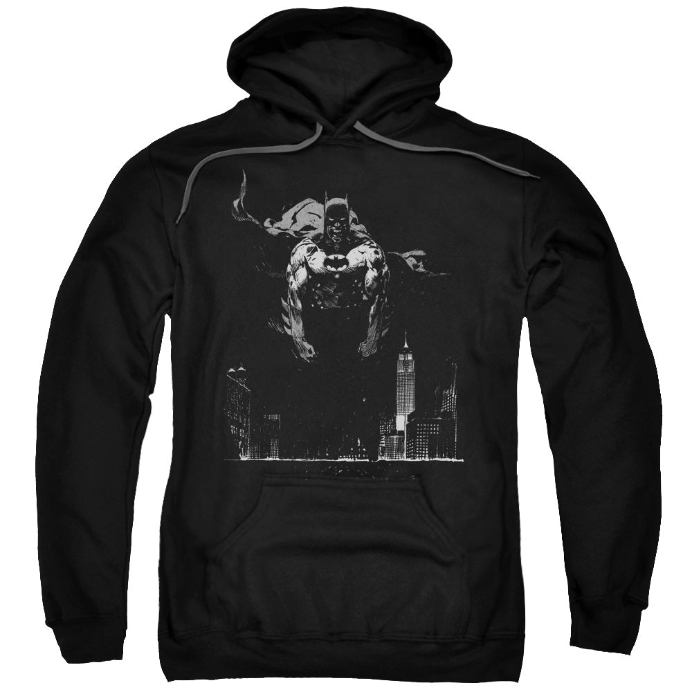 Batman/dirty City-adult Pull-over Hoodie-black