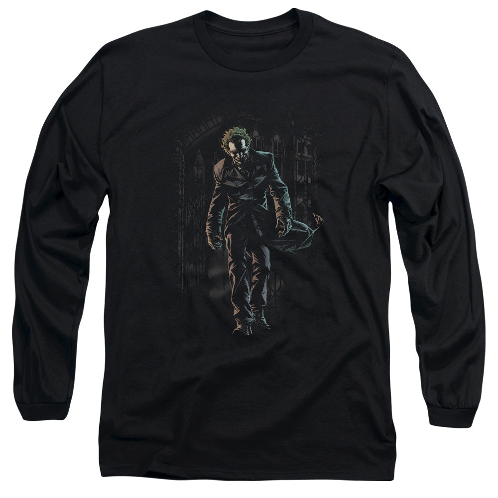 Batman/joker Leaves Arkham - L/s Adult 18/1 - Black