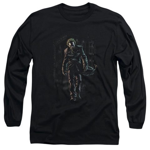 Batman/joker Leaves Arkham - L/s Adult 18/1 - Black