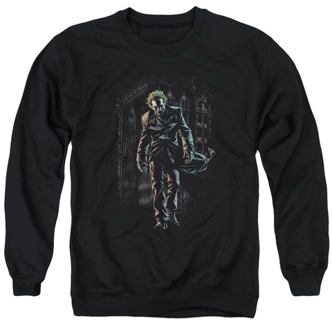Batman/joker Leaves Arkham - Adult Crewneck Sweatshirt - Black