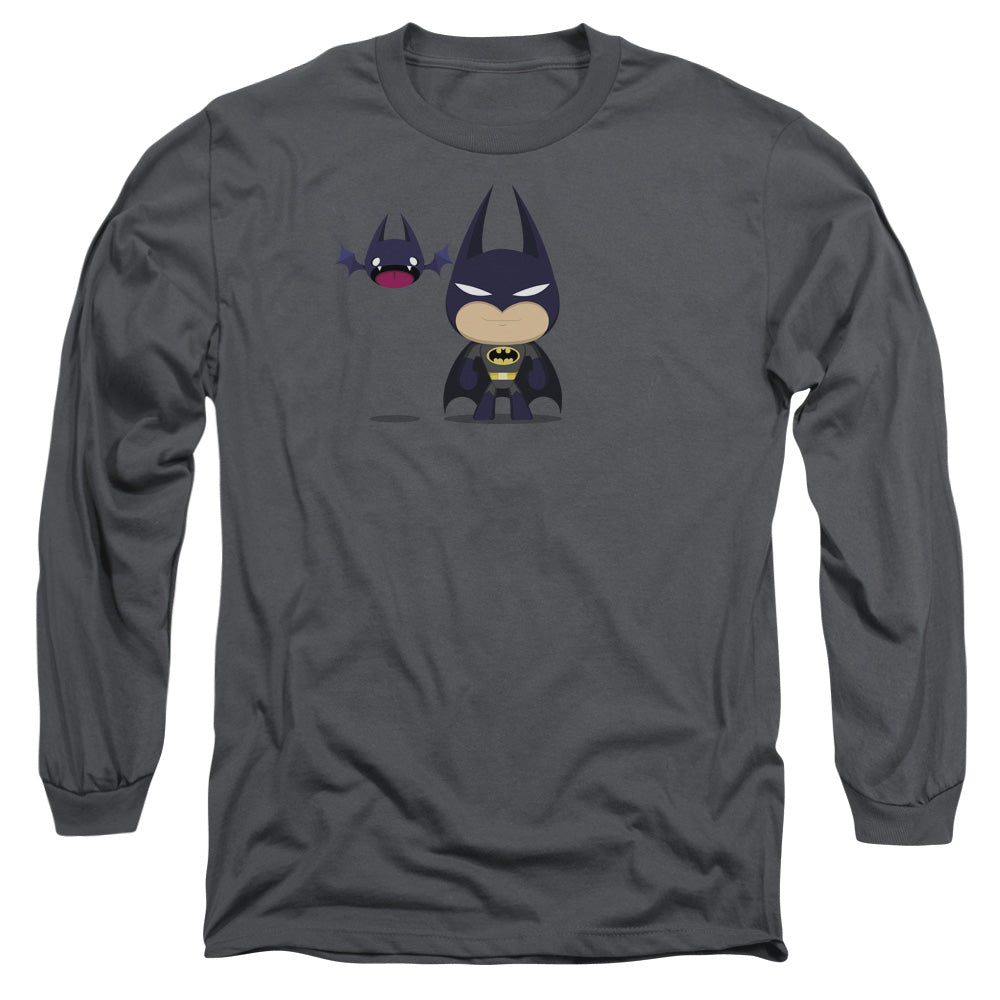 Batman/cute Batman - L/s Adult 18/1 - Charcoal