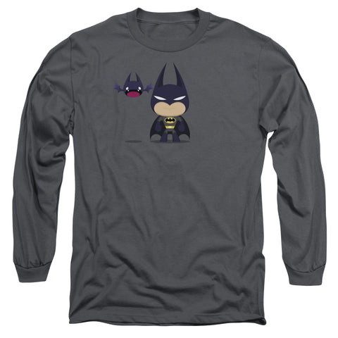 Batman/cute Batman - L/s Adult 18/1 - Charcoal