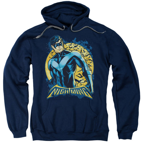 Batman/nightwing Moon-adult Pull-over Hoodie-navy