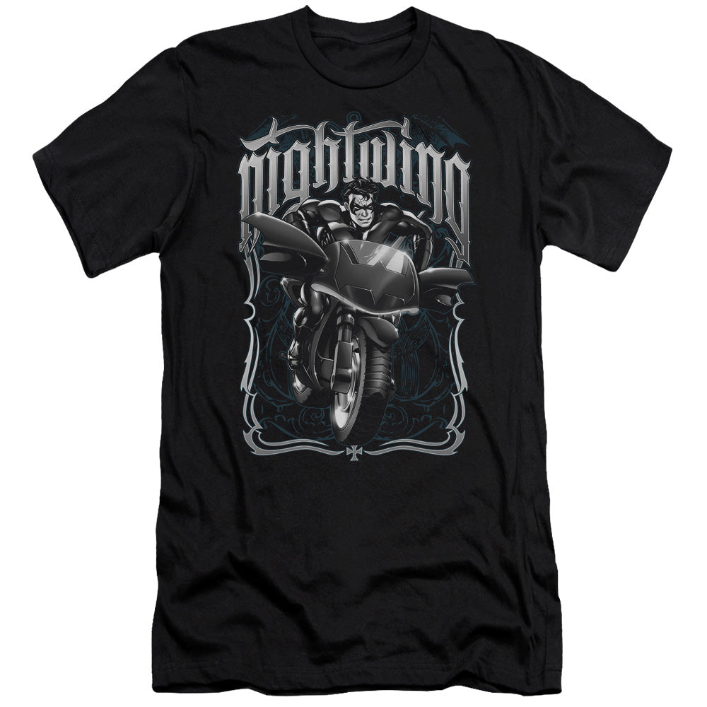 Batman/nightwing Biker - S/s Adult 30/1 - Black