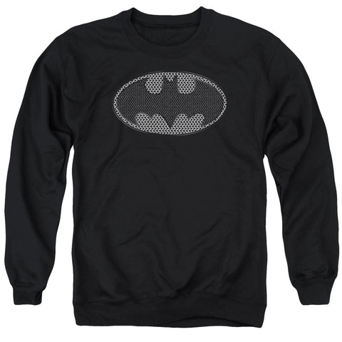 Batman/chainmail Shield - Adult Crewneck Sweatshirt - Black
