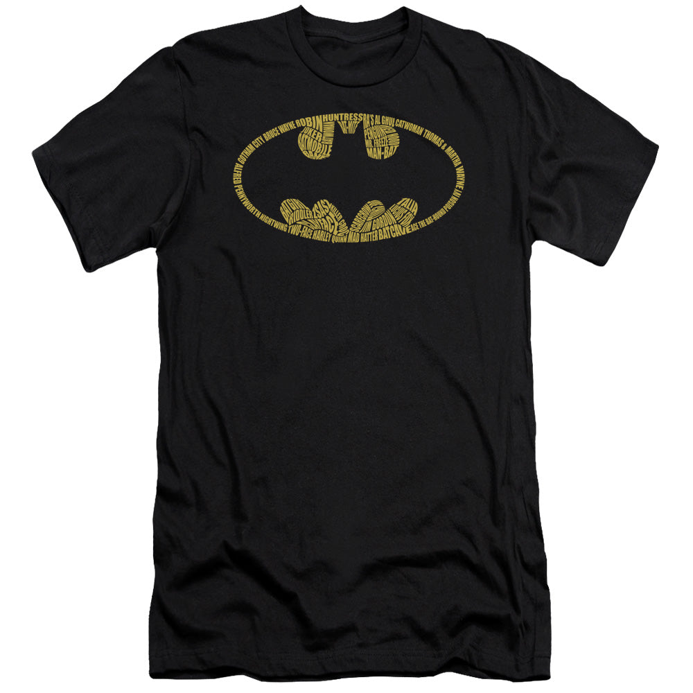 Batman/word Logo-premuim Canvas Adult Slim Fit 30/1-black