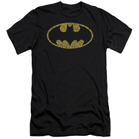 Batman/word Logo-premuim Canvas Adult Slim Fit 30/1-black