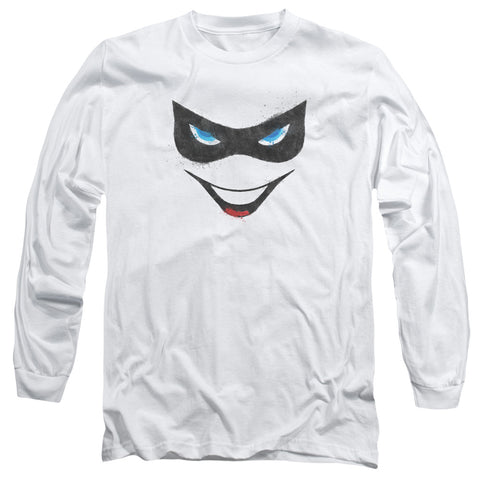 Batman/harley Face - L/s Adult 18/1 - White