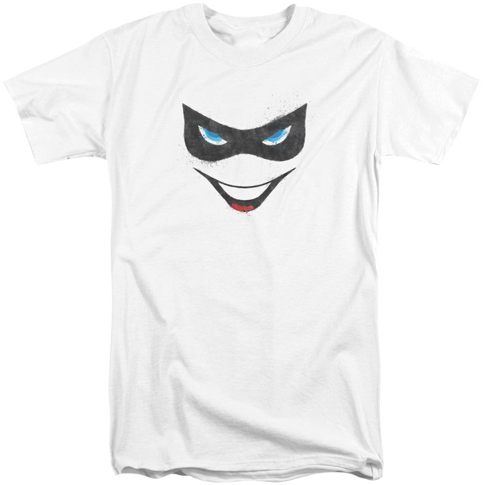 Batman/harley Face-s/s Adult Tall-white