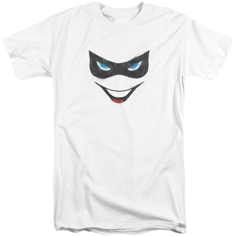 Batman/harley Face-s/s Adult Tall-white