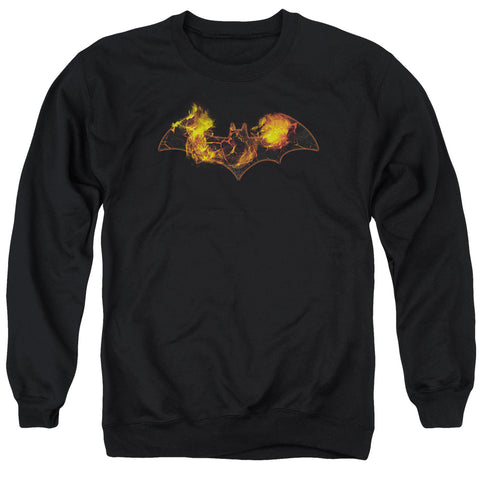 Batman/molten Logo - Adult Crewneck Sweatshirt - Black