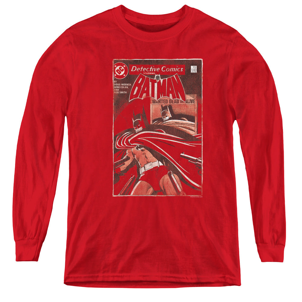 Batman/doa Cover - Youth Long Sleeve Tee - Red