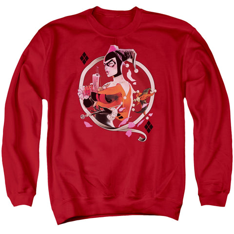 Batman/harley Q - Adult Crewneck Sweatshirt - Red