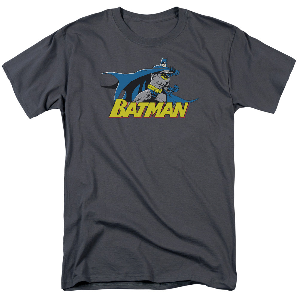 Batman/8 Bit Cape - S/s Adult 18/1 - Charcoal