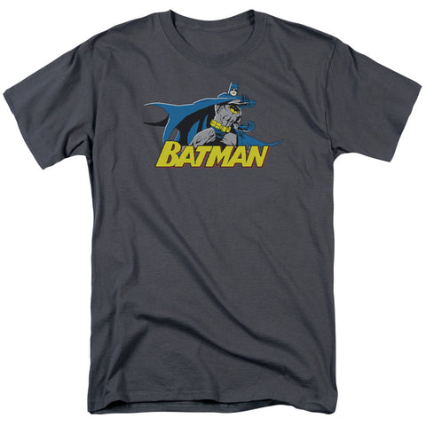 Batman/8 Bit Cape - S/s Adult 18/1 - Charcoal