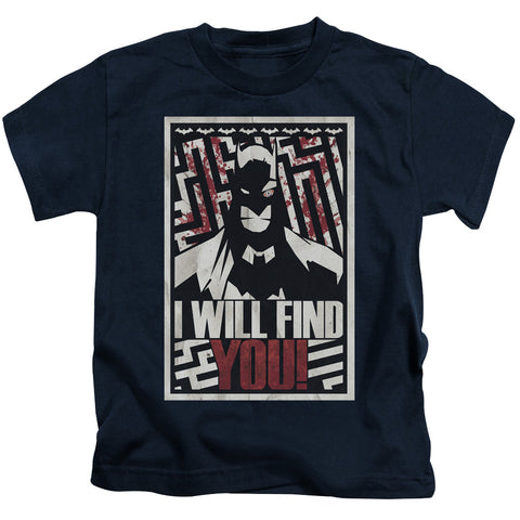 Batman/i Will Fnd You - S/s Juvenile 18/1 - Navy