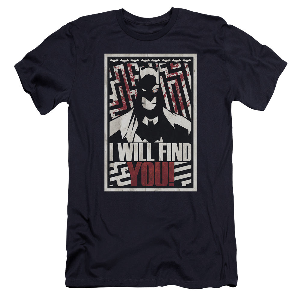 Batman/i Will Fnd You-premuim Canvas Adult Slim Fit 30/1-navy