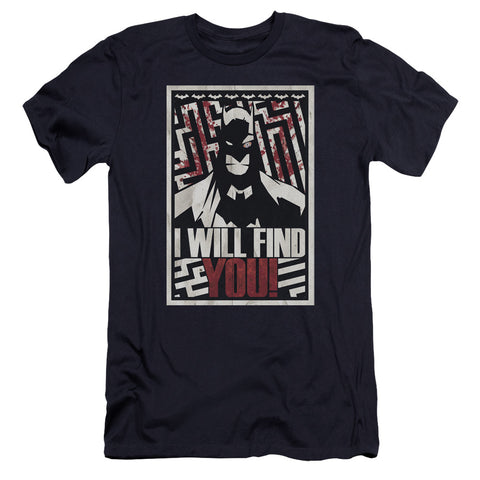 Batman/i Will Fnd You-premuim Canvas Adult Slim Fit 30/1-navy