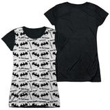 Junior Cap Sleeve 100% Poly Black Back