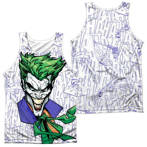 Batman/laugh Clown Laugh-adult 100% Poly Tank Top-white