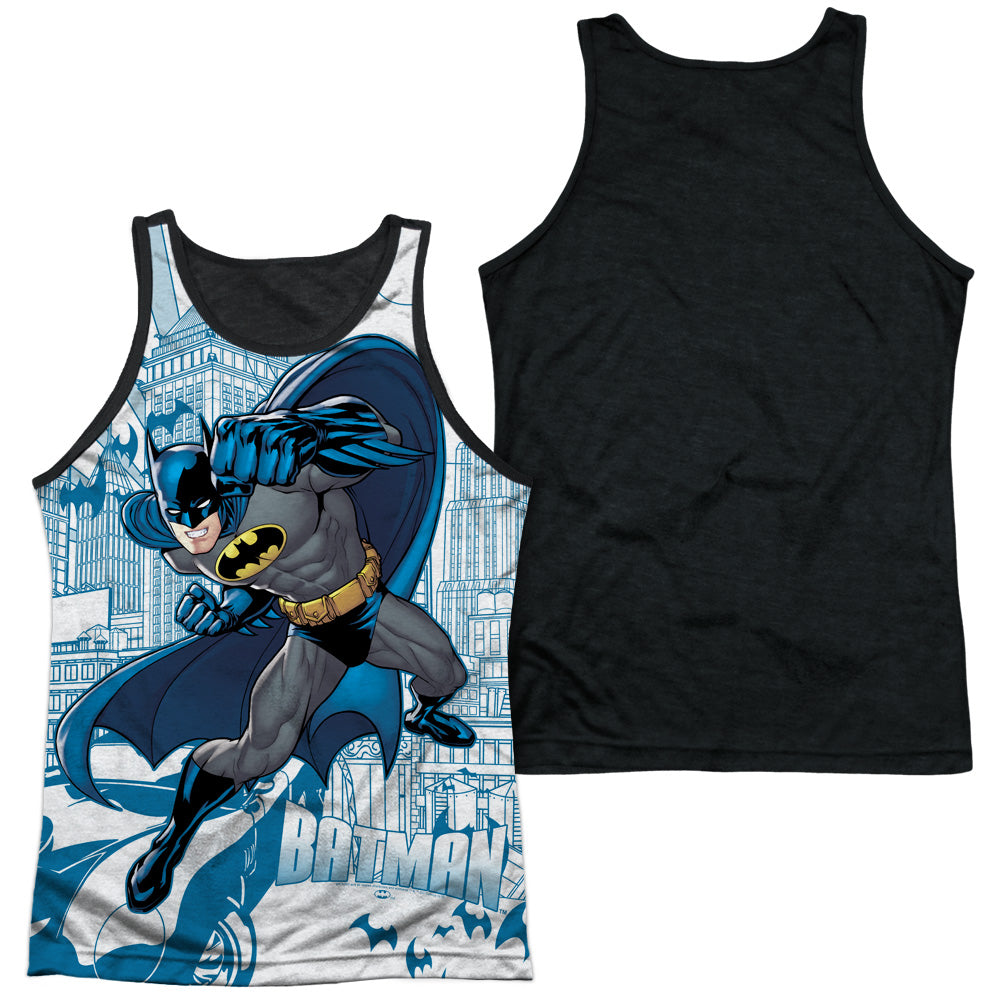 Adult 100% Poly Tank Top Black Back