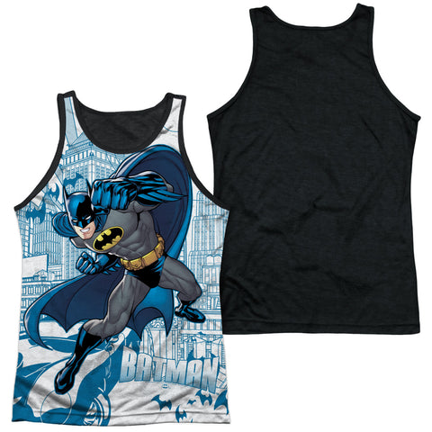 Adult 100% Poly Tank Top Black Back