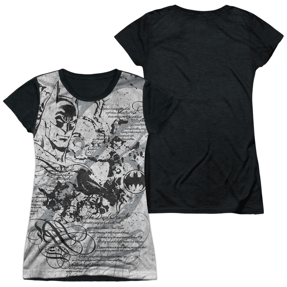 Junior Cap Sleeve 100% Poly Black Back