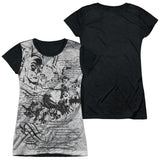 Junior Cap Sleeve 100% Poly Black Back