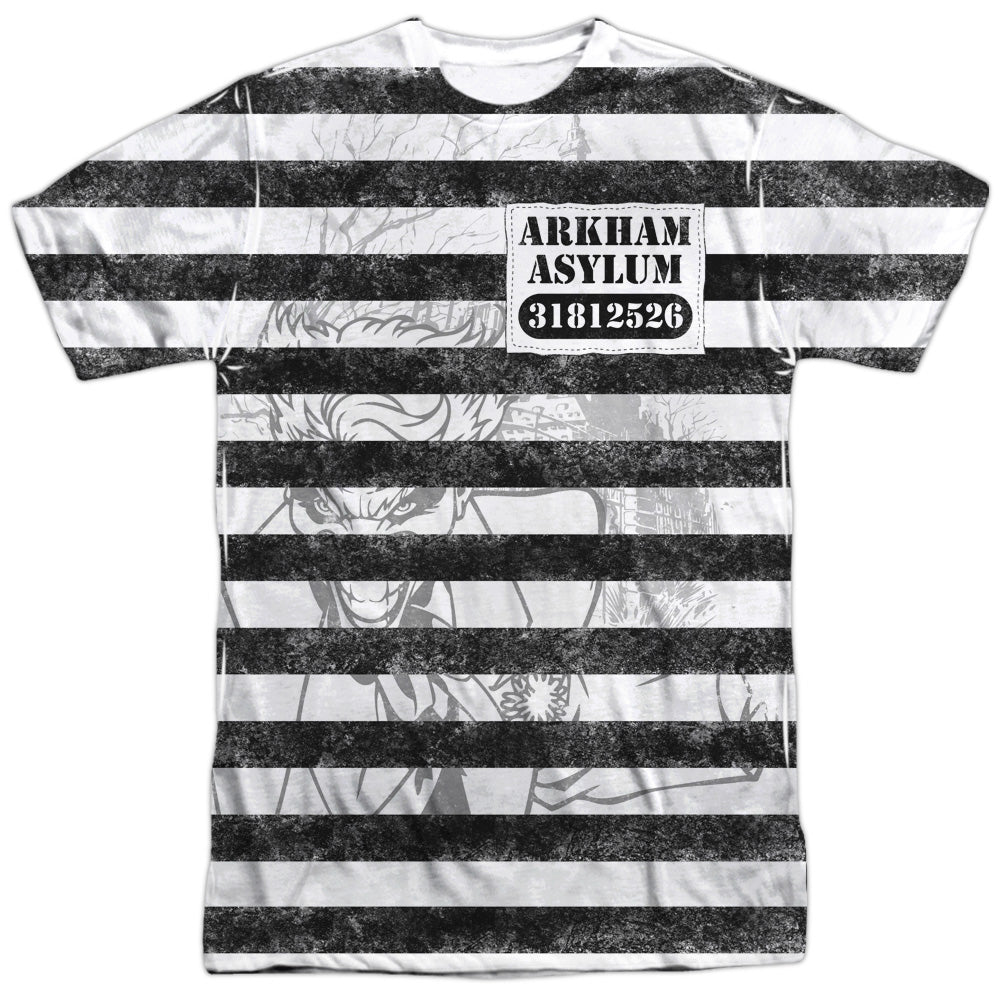 Batman/arkhams Finest -  S/s Adult 100% Poly Crew - White
