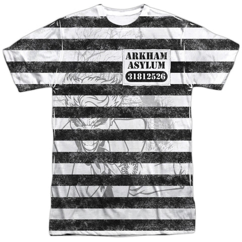 Batman/arkhams Finest -  S/s Adult 100% Poly Crew - White