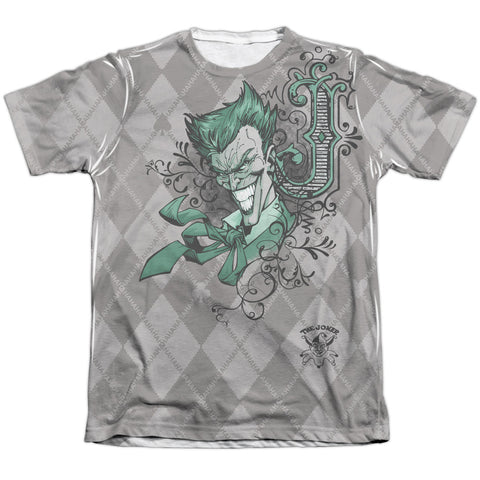 Batman/jokergyle - Adult 65/35 Poly/cotton S/s Tee - White