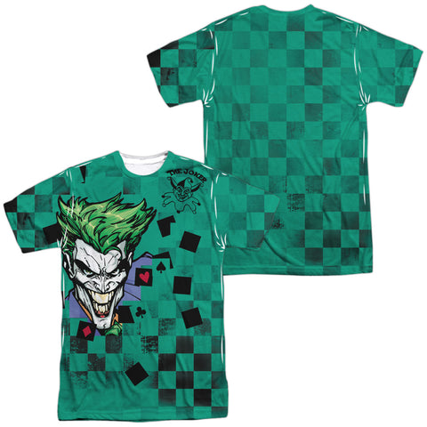 Batman/boxed Clown-s/s Adult Poly Crew-white