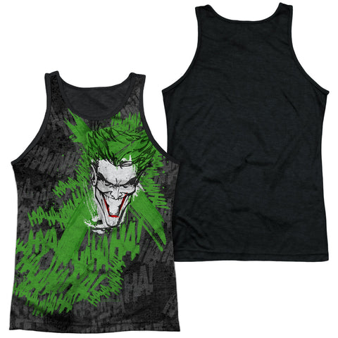 Adult 100% Poly Tank Top Black Back