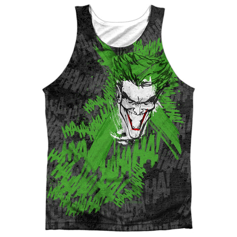 Batman/whats So Funny-adult 100% Poly Tank Top-white