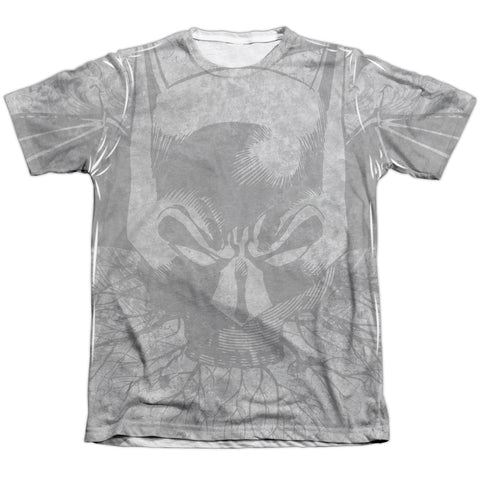 Batman/rooted Bat Skull - Adult 65/35 Poly/cotton S/s Tee - White