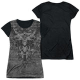 Junior Cap Sleeve 100% Poly Black Back