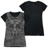 Junior Cap Sleeve 100% Poly Black Back