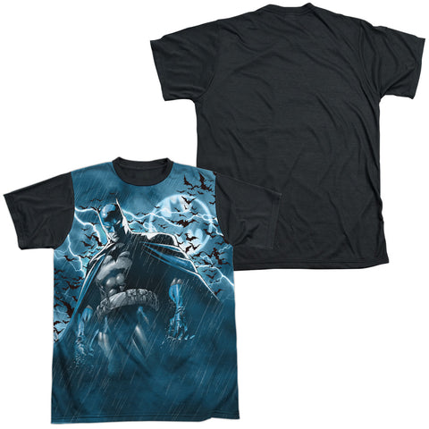 Batman/stormy Knight-s/s Adult White Front Black Back  -white