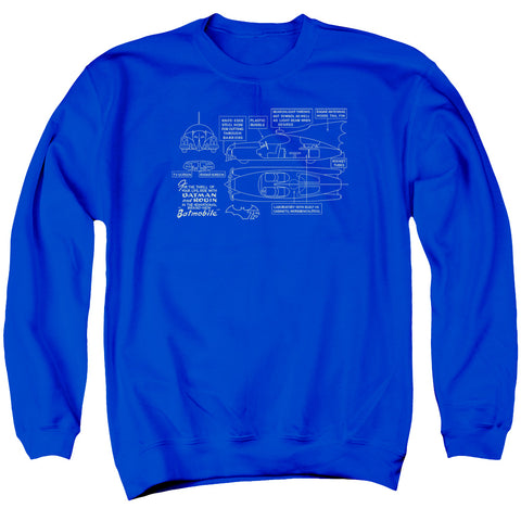 Batman/batmobile - Adult Crewneck Sweatshirt - Royal Blue