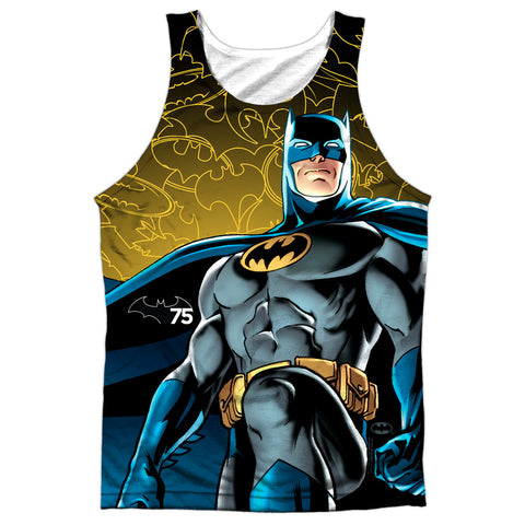 Batman/75 Glow-adult 100% Poly Tank Top-white