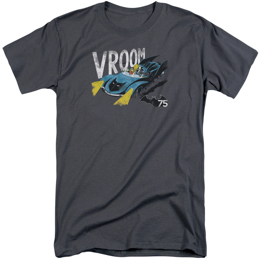 Batman/vroom-s/s Adult Tall-charcoal