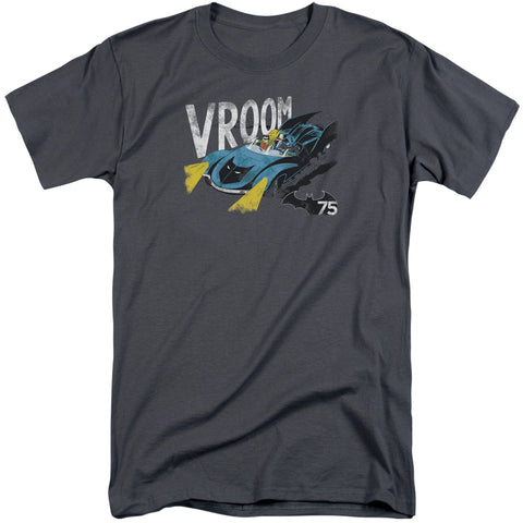 Batman/vroom-s/s Adult Tall-charcoal