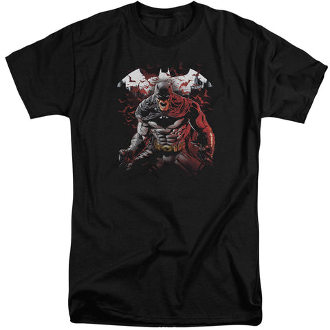 Batman/raging Bat-s/s Adult Tall-black