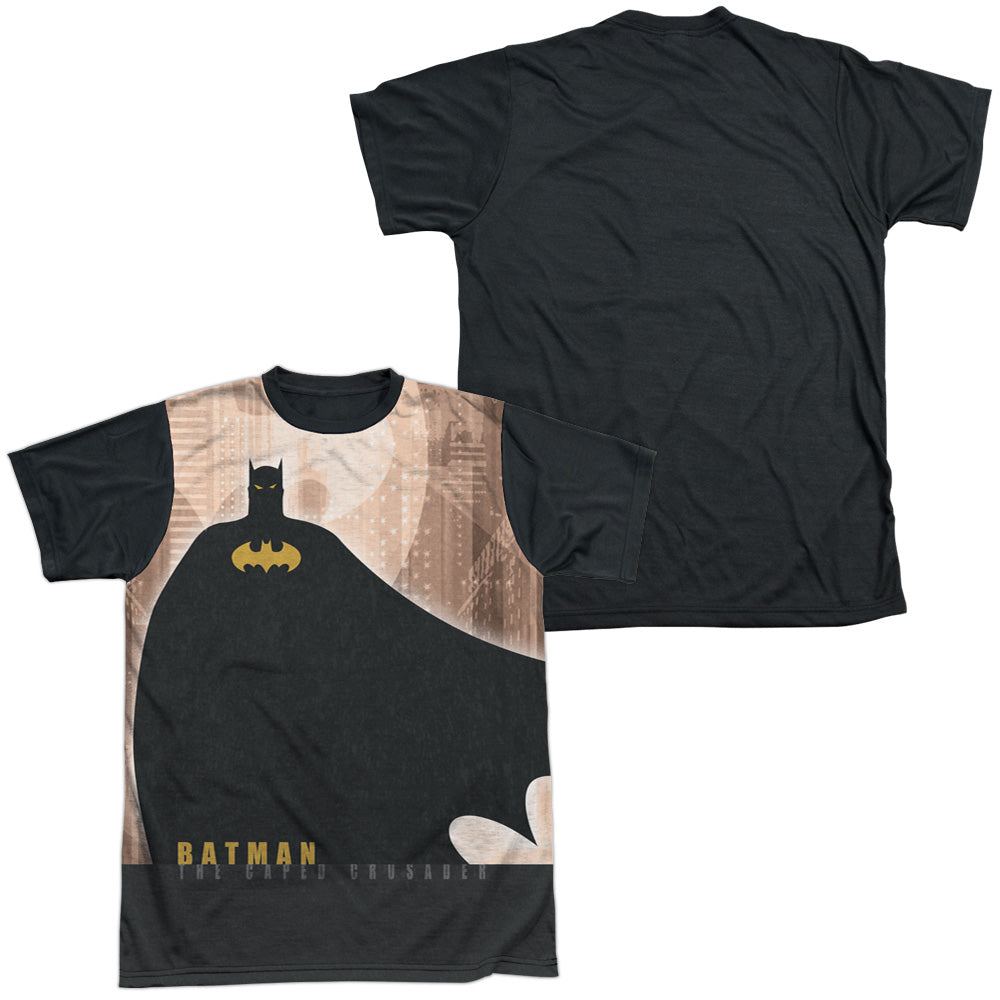Batman/city Crusader-s/s Adult White Front Black Back  -white