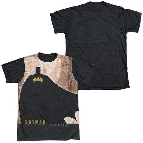 Batman/city Crusader-s/s Adult White Front Black Back  -white